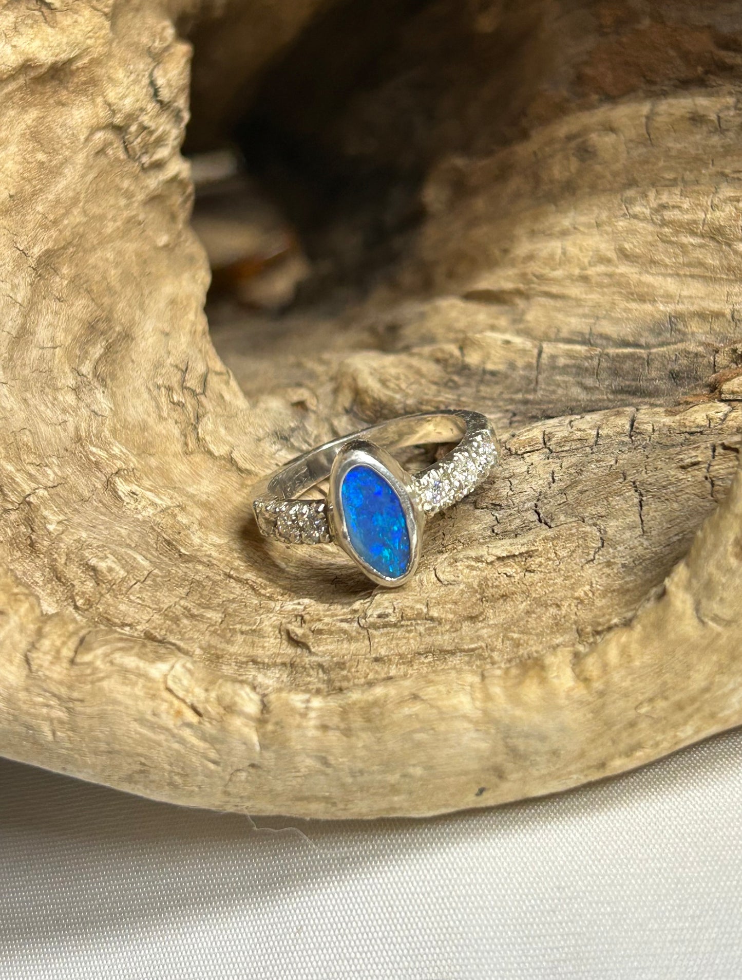 Blue Opal Ring