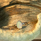 Green Coober Pedy opal ring