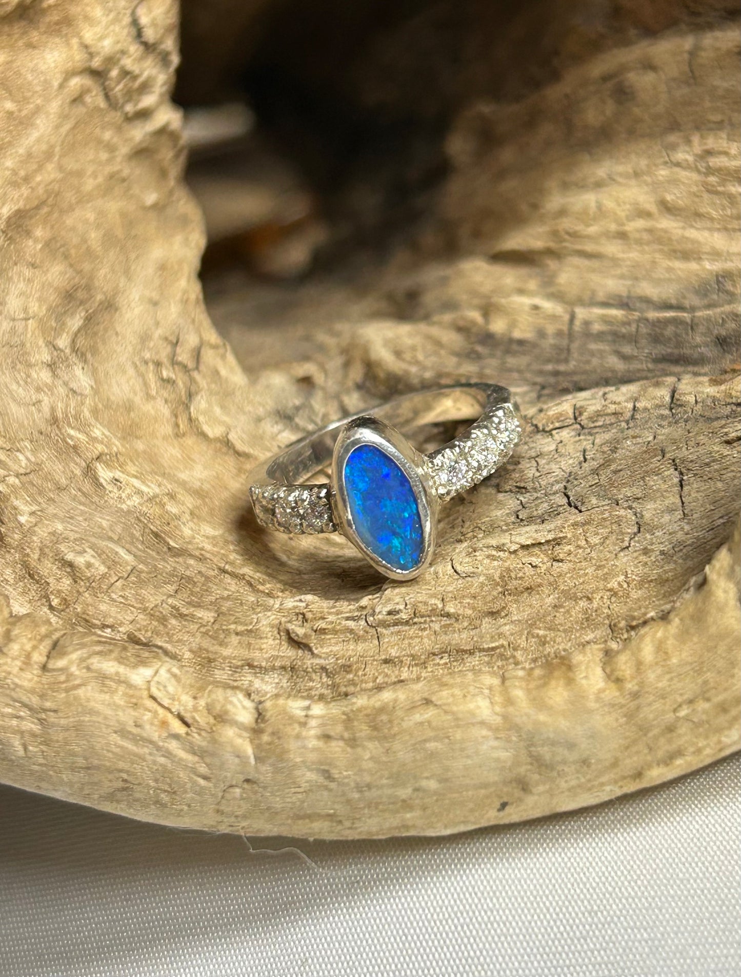 Blue Opal Ring