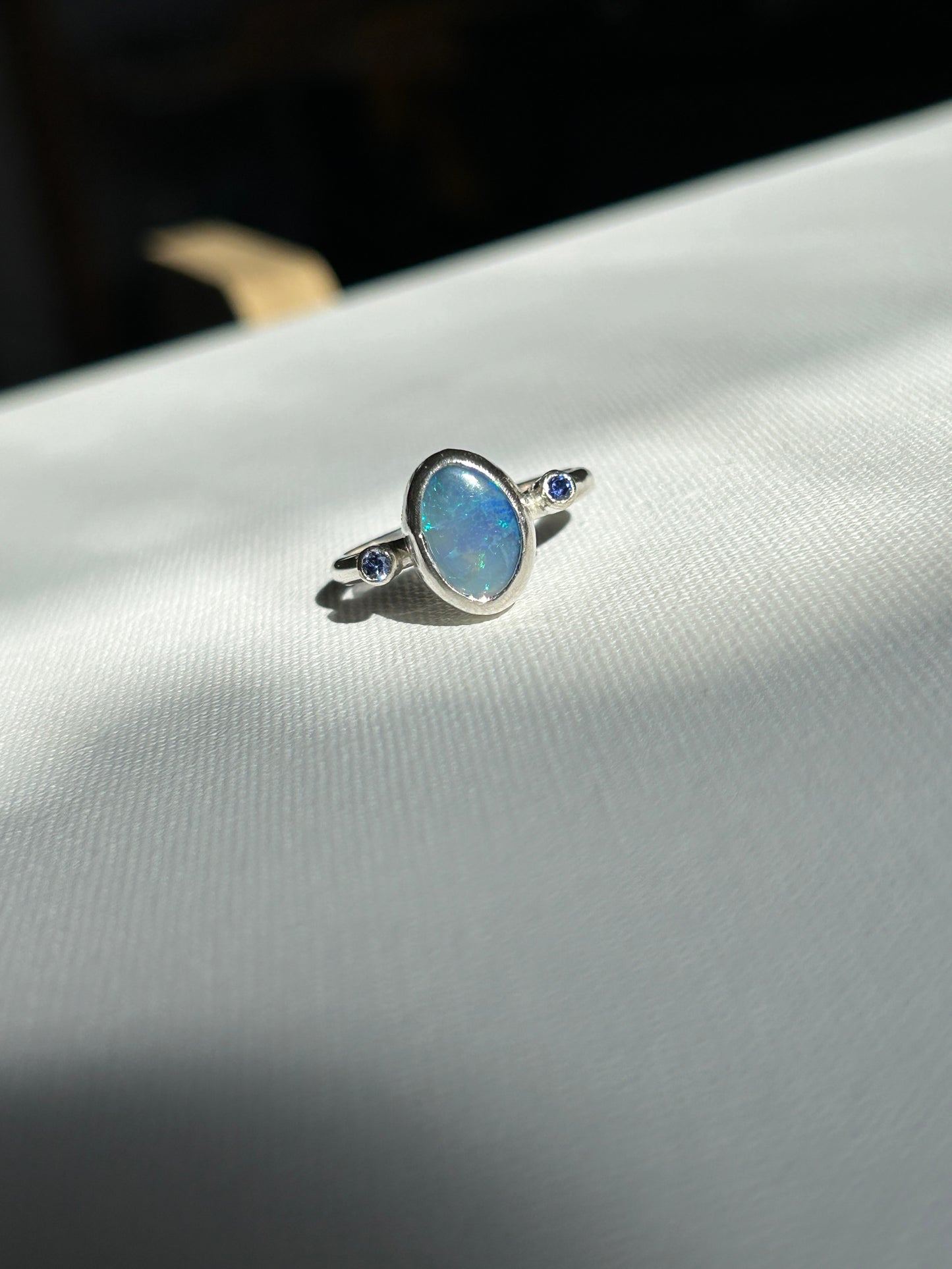 Blue sparkle trilogy Ring