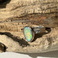 Solid Australian Lighting Ridge silver opal ring.