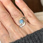 Blue swirl ring