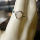 Teardrop solid opal ring