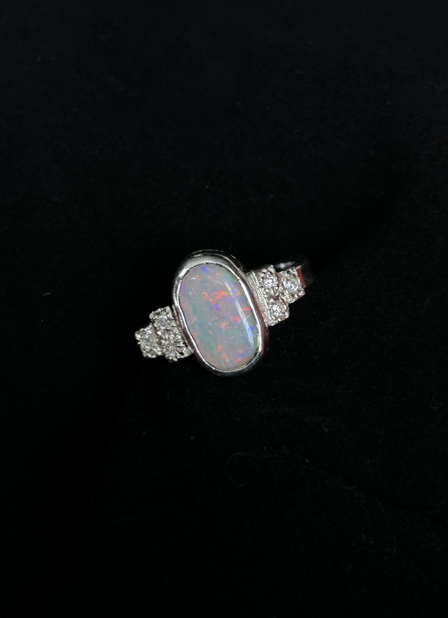Rainbow Opal Ring