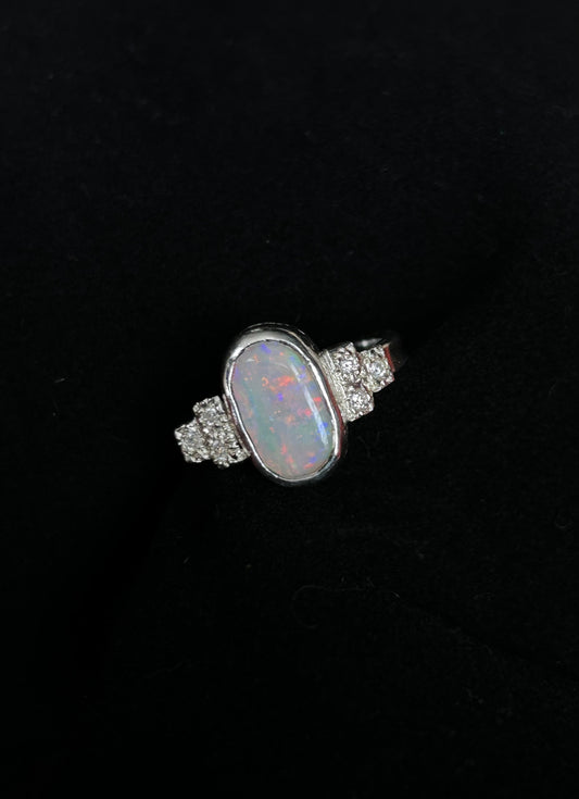 Rainbow Opal Ring