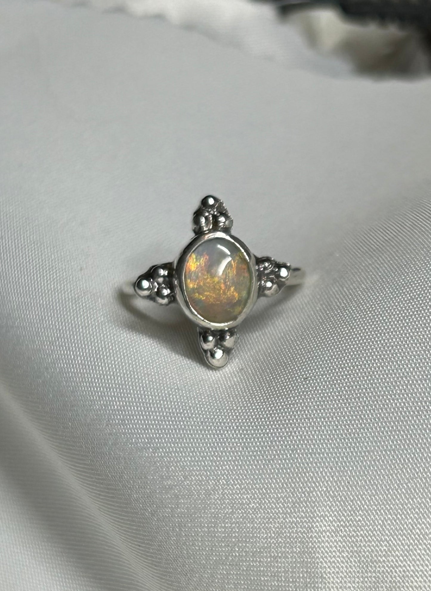 Opal Accent Ring