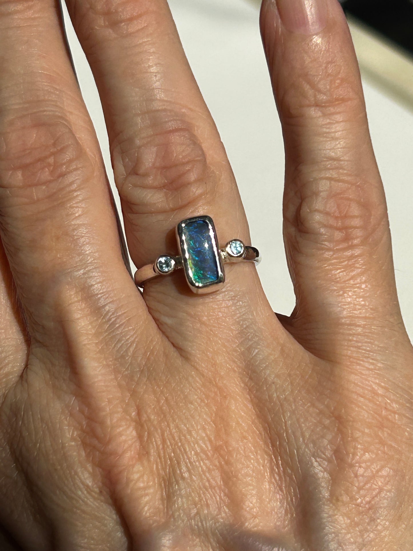 Blue trilogy ring