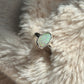 Green Coober Pedy opal ring