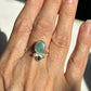 Green/pink opal crown ring