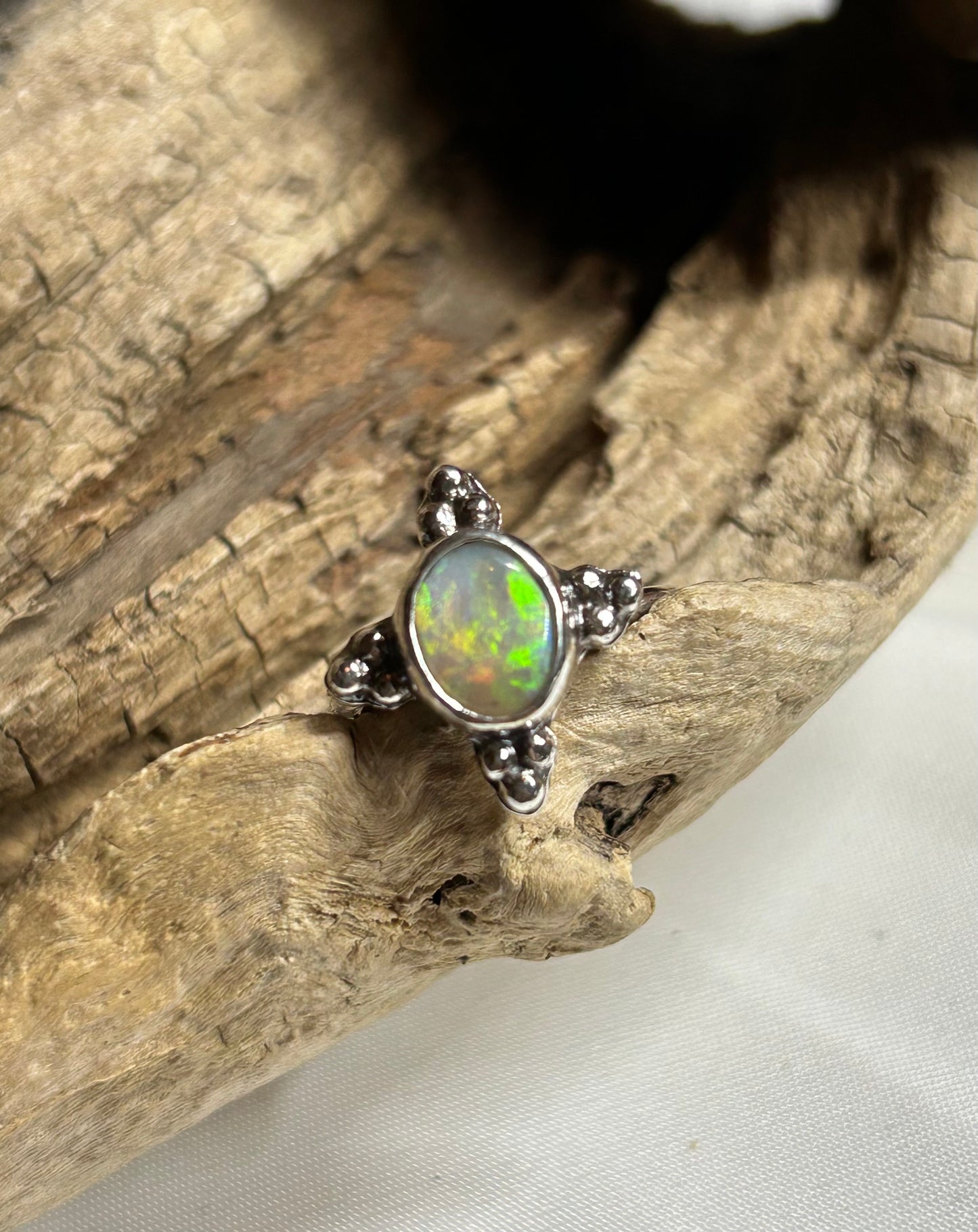 Opal Accent Ring