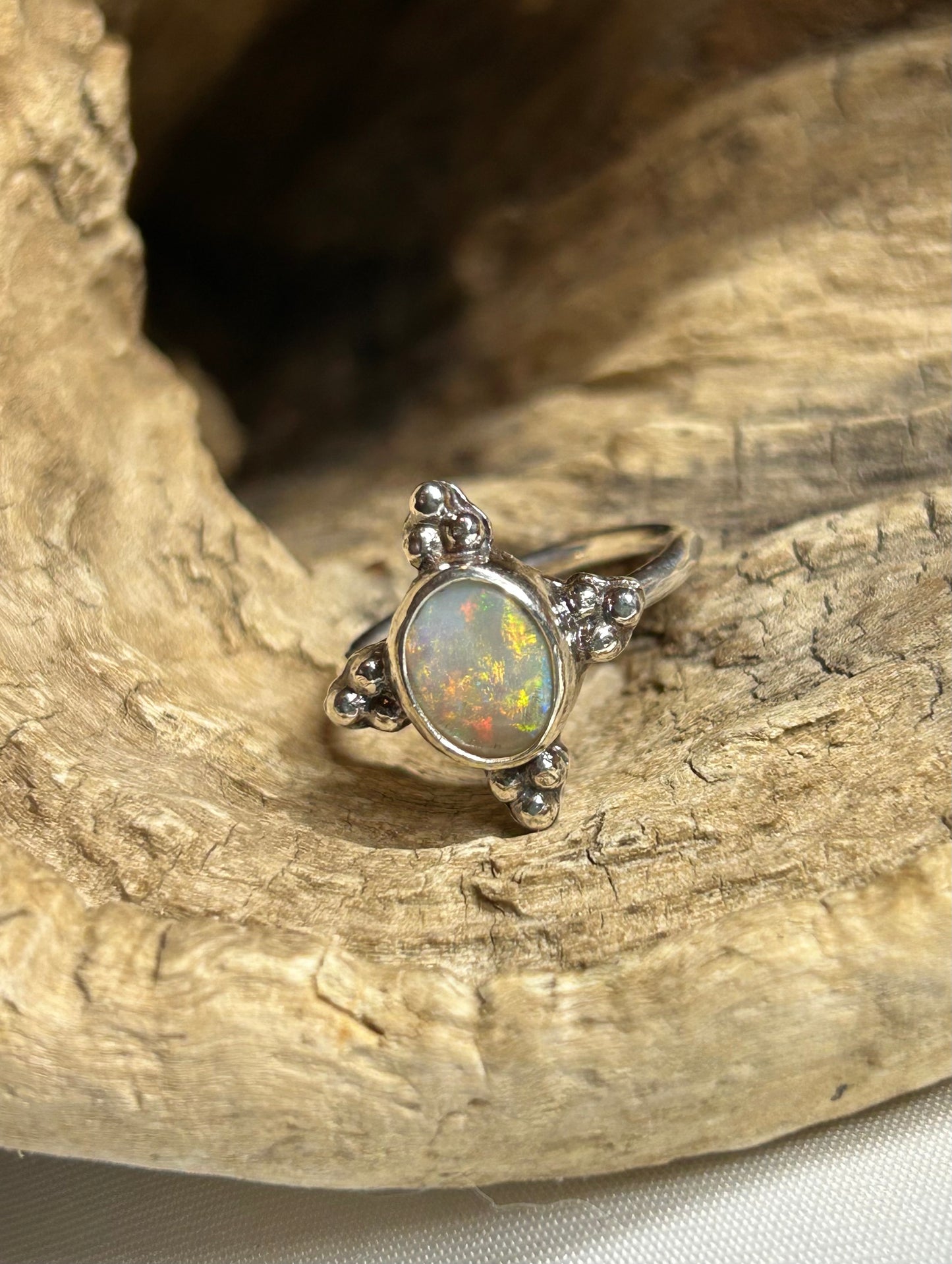 Opal Accent Ring
