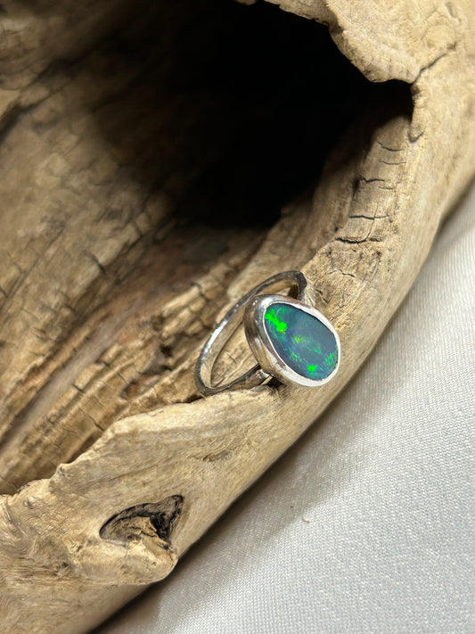 Blue/Green Opal Ring