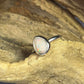 Teardrop solid opal ring