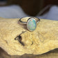 Solid crystal opal ring