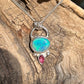 Opal and tourmaline pendant available