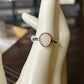 Teardrop solid opal ring