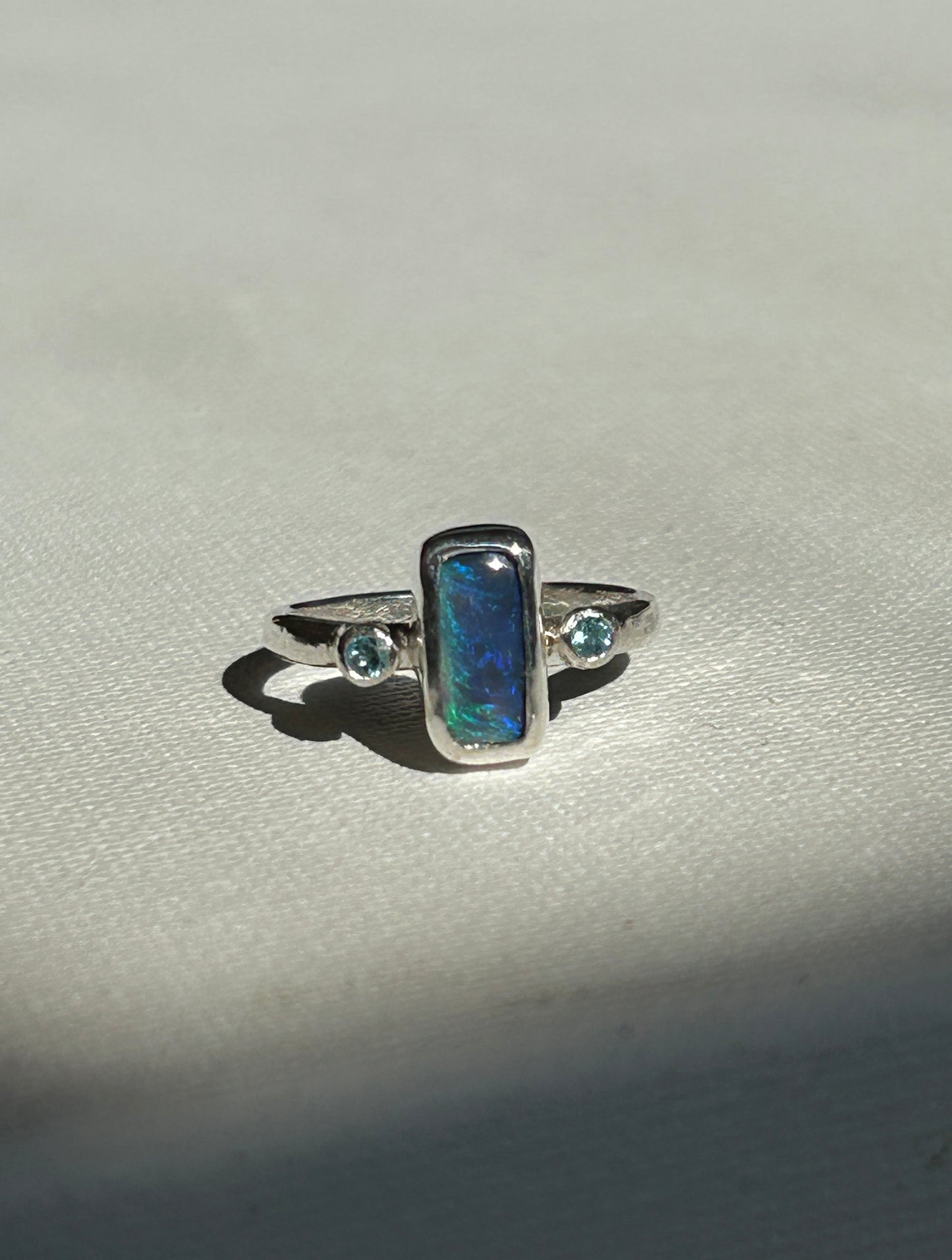 Blue trilogy ring