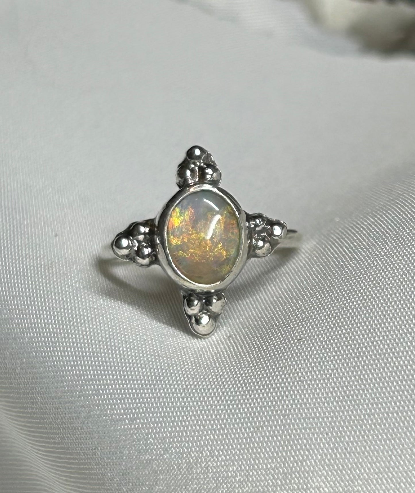 Opal Accent Ring