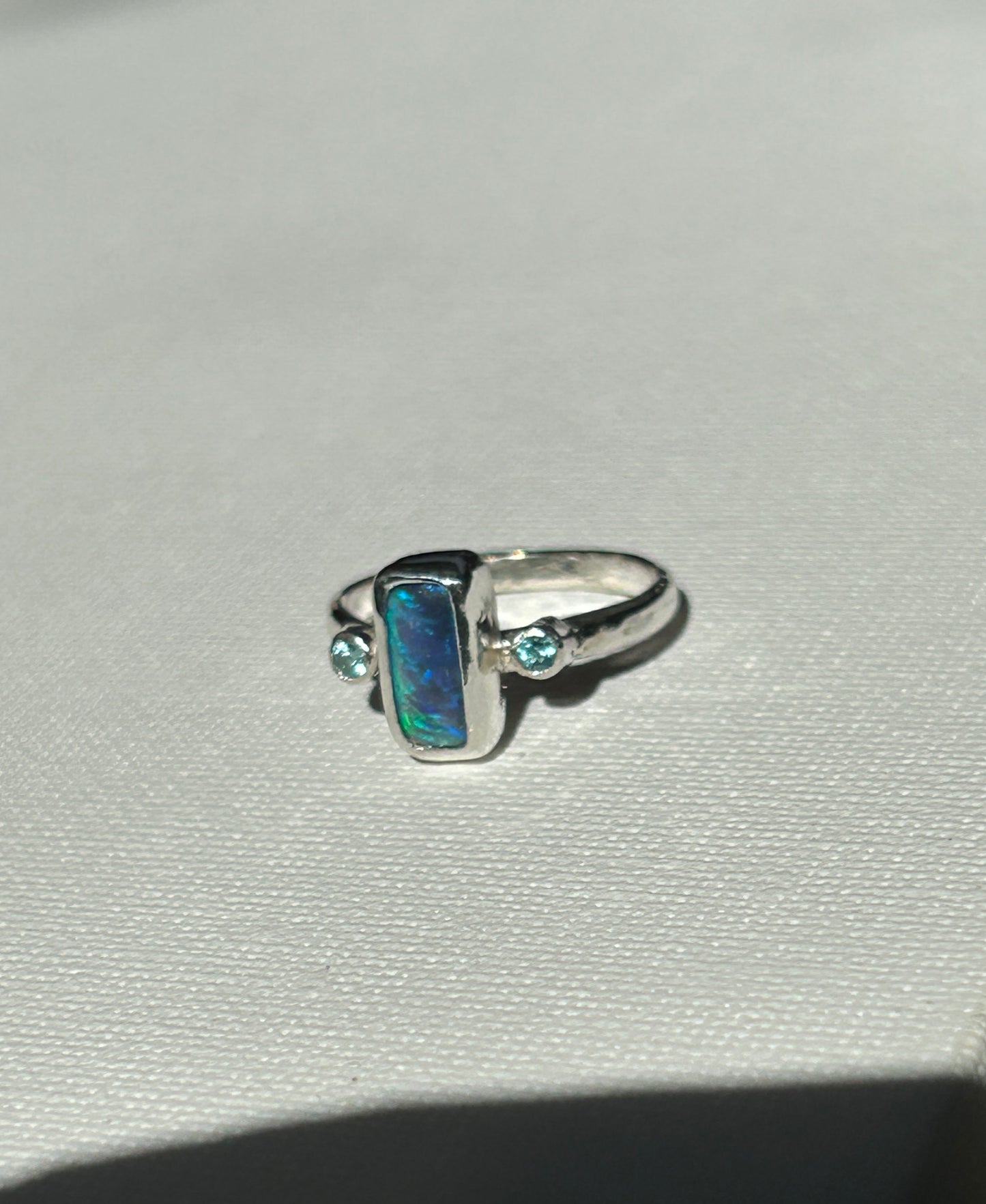 Blue trilogy ring