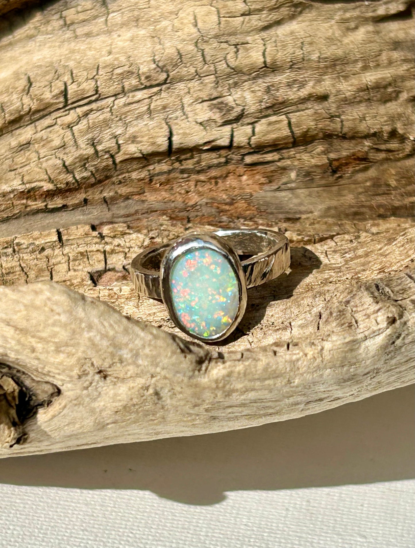 Coober Pedy opal ring