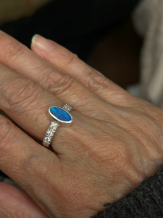 Blue Opal Ring