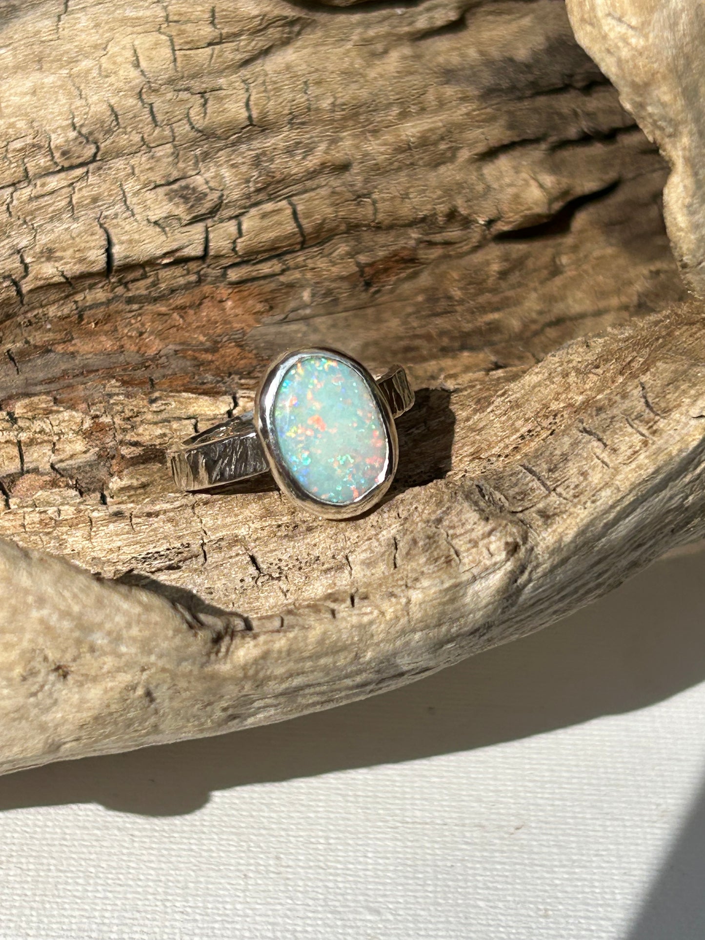 Coober Pedy opal ring
