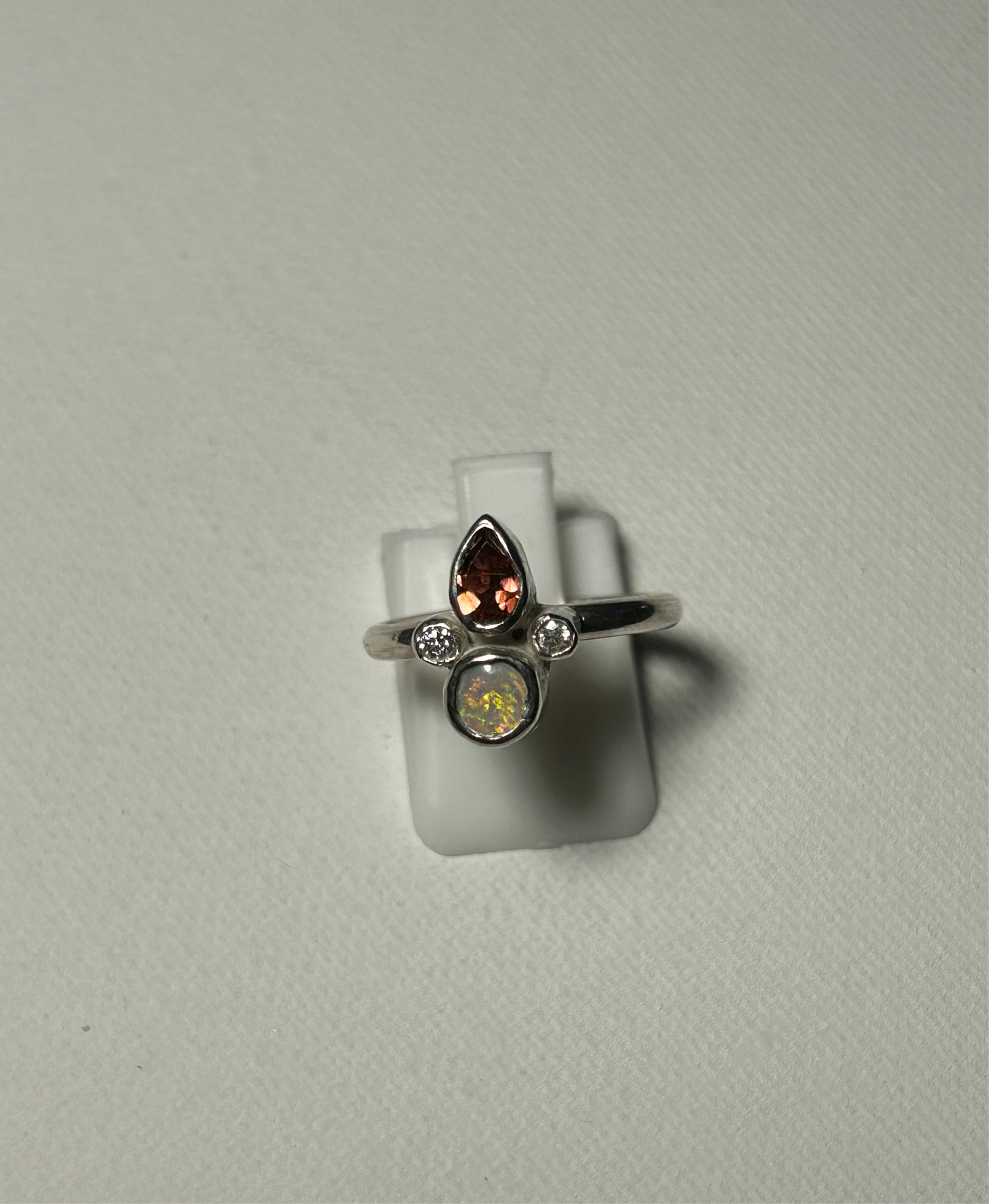 Tourmaline and opal Eva ring