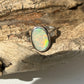 Solid Australian Lighting Ridge silver opal ring.