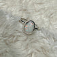 Teardrop solid opal ring