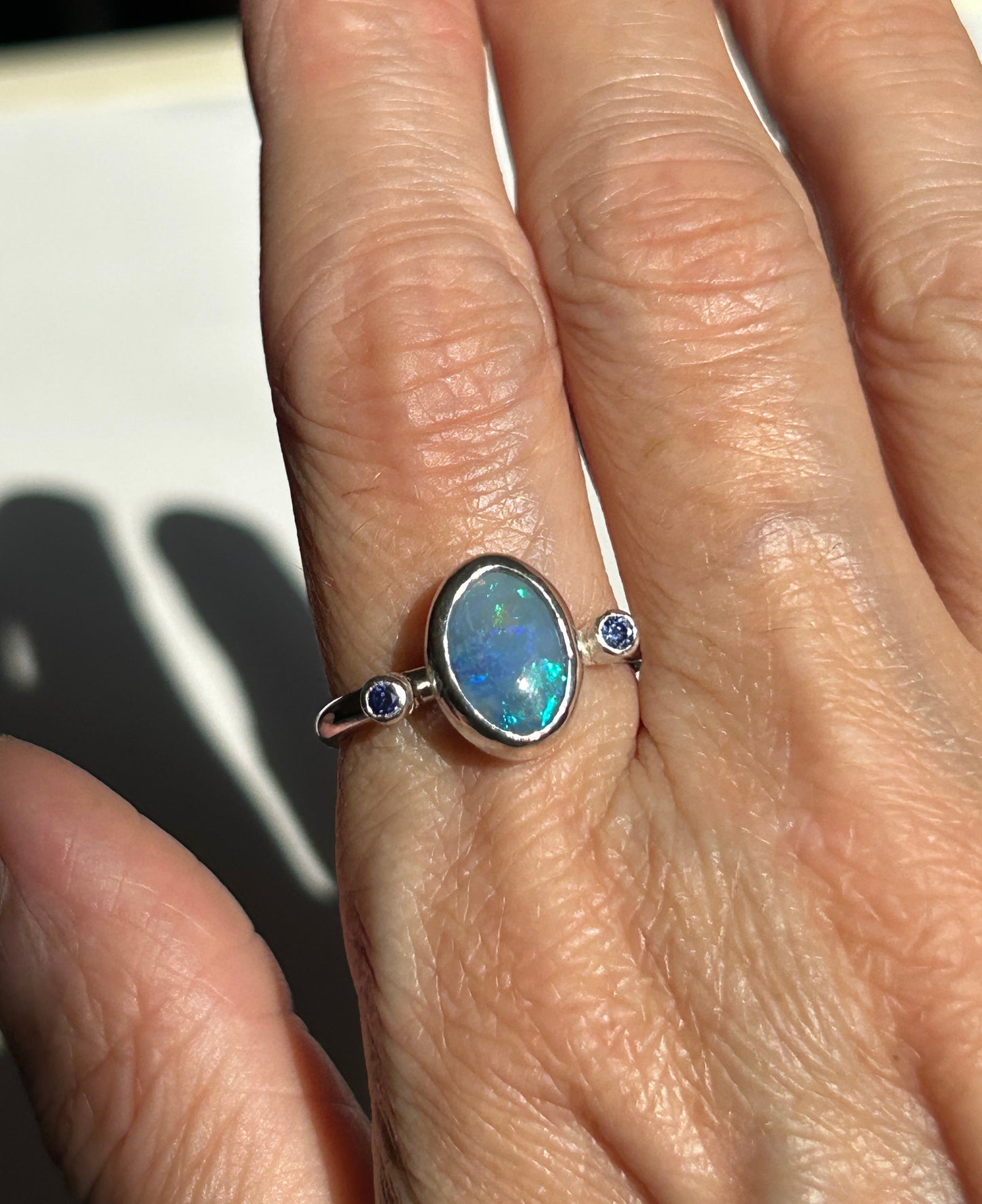 Blue sparkle trilogy Ring