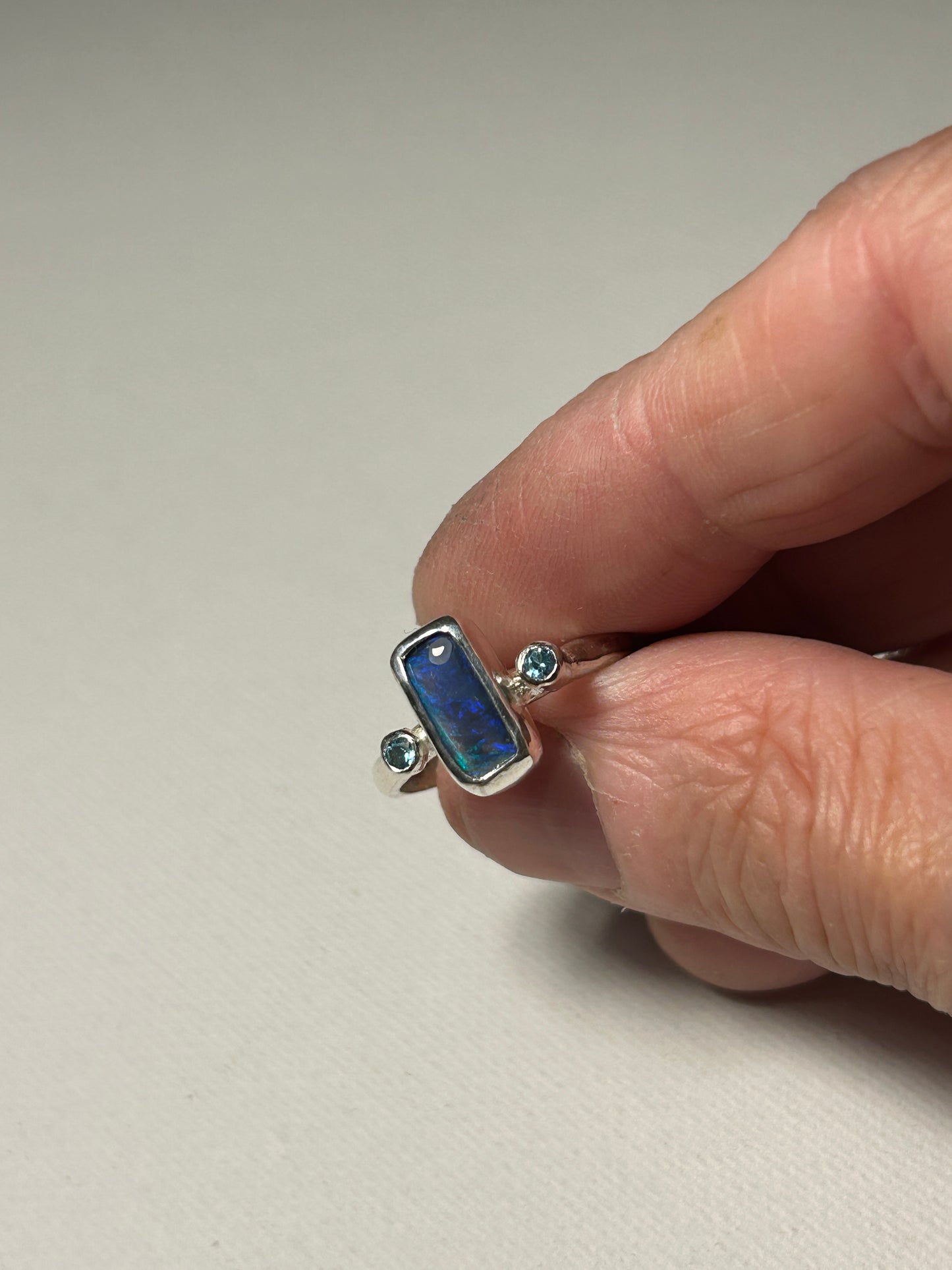 Blue trilogy ring