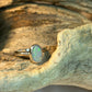 Green Coober Pedy opal ring