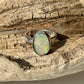 Solid Australian Lighting Ridge silver opal ring.