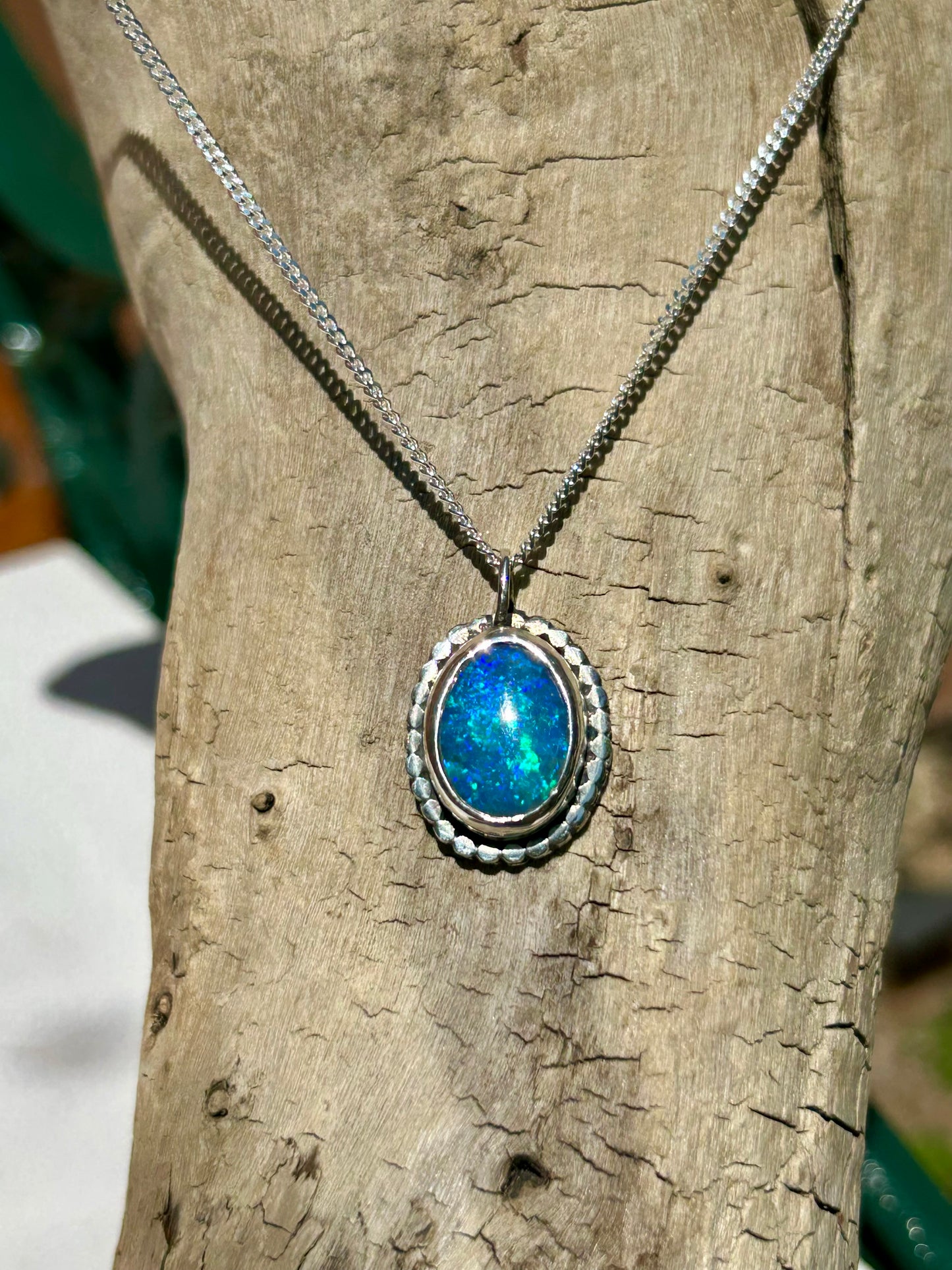 Blue sparkle pendant