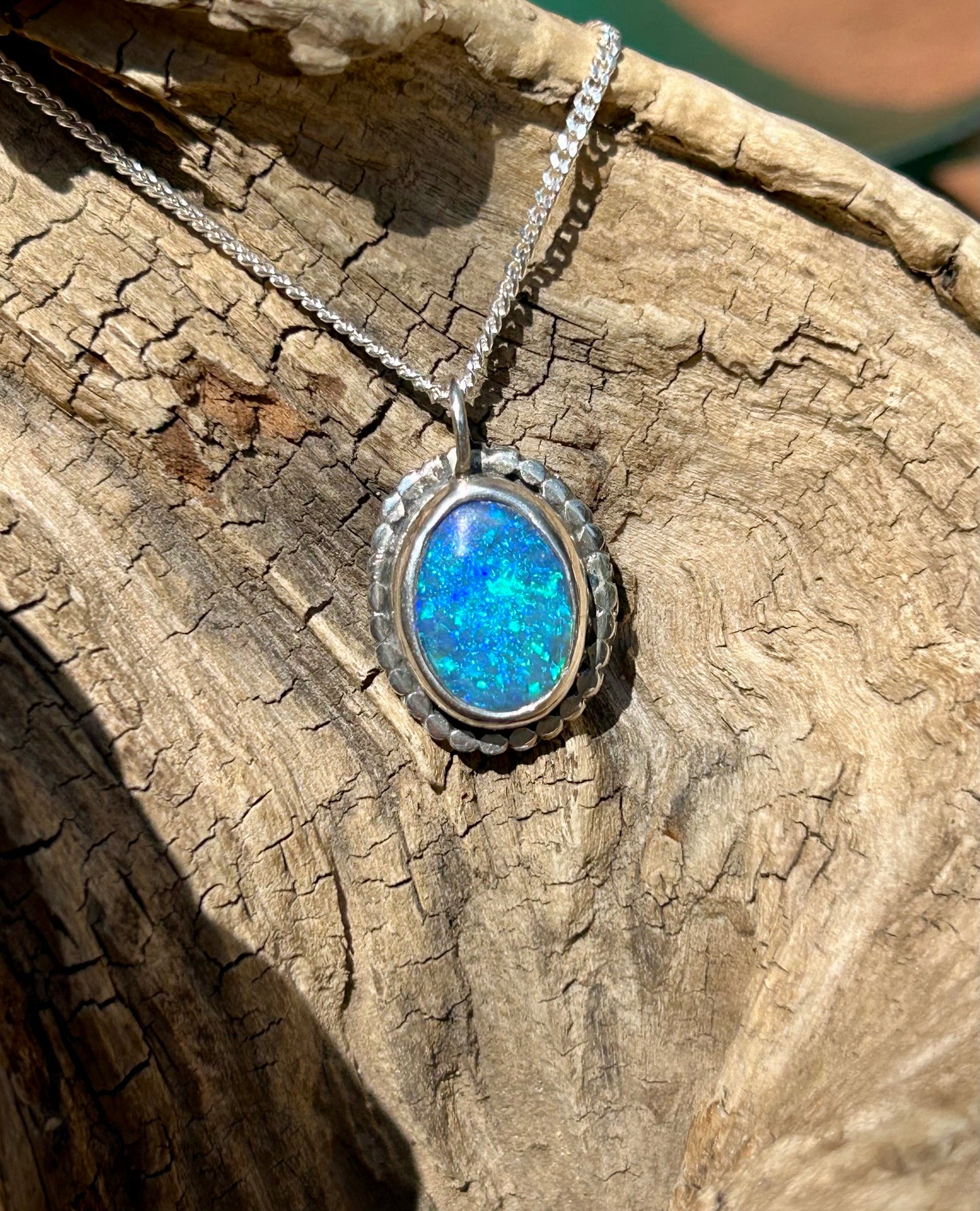 Blue sparkle pendant