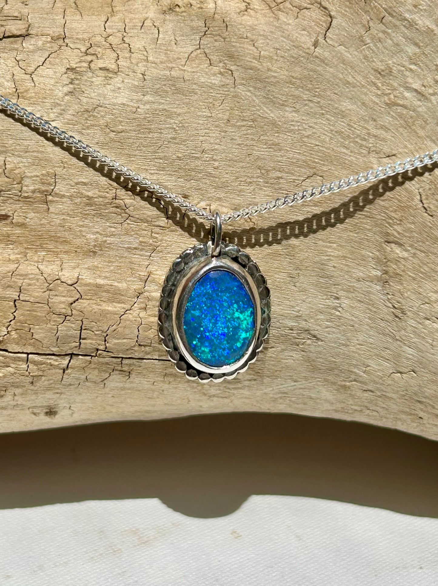 Blue sparkle pendant