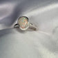 Teardrop solid opal ring