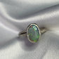 Solid crystal opal ring